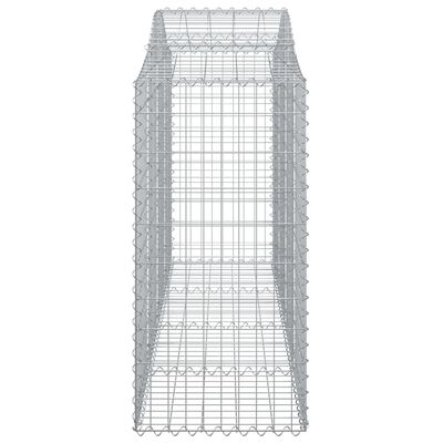 vidaXL Arched Gabion Baskets 14 pcs 78.7"x19.7"x47.2"/55.1" Galvanized Iron