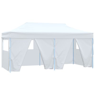 vidaXL Professional Folding Party Tent with 4 Sidewalls 9.8'x19.7' Steel White