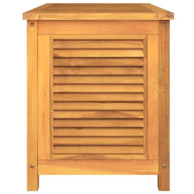 vidaXL Patio Storage Box with Bag 35.4"x19.7"x22.8" Solid Wood Teak