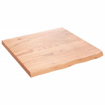 vidaXL Wall Shelf Light Brown 23.6"x23.6"x(0.8"-1.6") Treated Solid Wood Oak