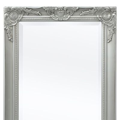 vidaXL Wall Mirror Baroque Style 39.4"x19.7" Silver