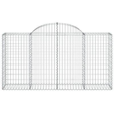 vidaXL Arched Gabion Baskets 50 pcs 78.7"x19.7"x39.4"/47.2" Galvanized Iron