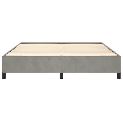 vidaXL Bed Frame Light Gray 76"x79.9" King Velvet