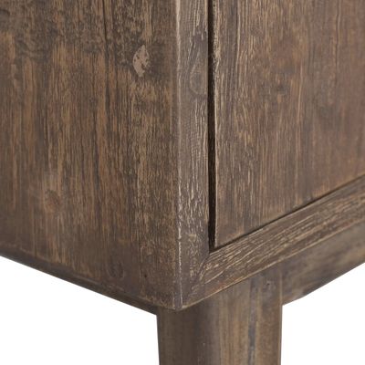 vidaXL Bedside Cabinet 15.7"x11.8"x20.9" Solid Teak Wood