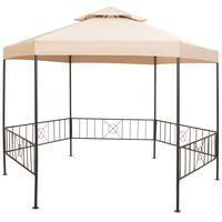 vidaXL Garden Marquee Gazebo Pavilion Tent Beige 127.2"x104.3"