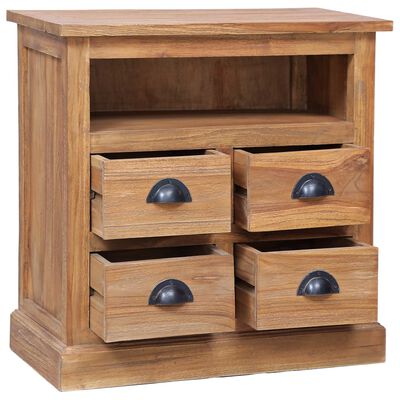 vidaXL Side Cabinet 23.6"x11.8"x23.6" Solid Teak