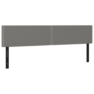 vidaXL LED Headboard Dark Gray 78.7"x2"x30.7"/34.6" Fabric