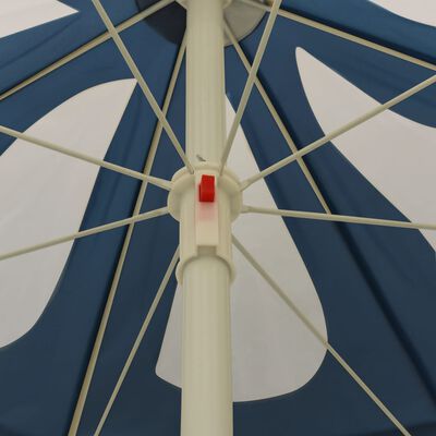 vidaXL Garden Parasol with Steel Pole Blue 70.9"