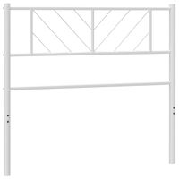 vidaXL Metal Headboard White 39.4"