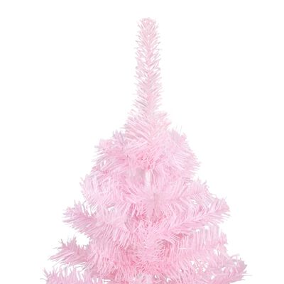 vidaXL Artificial Pre-lit Christmas Tree with Ball Set Pink 82.7" PVC