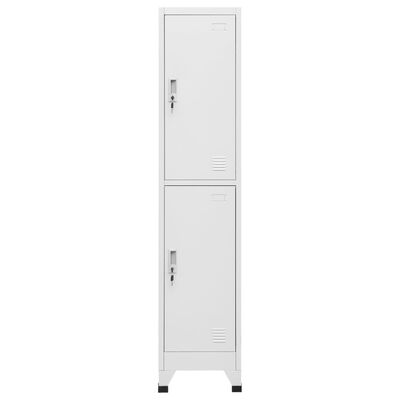 vidaXL Locker Cabinet with 2 Compartments 15"x17.7"x70.9"