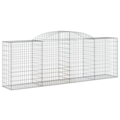 vidaXL Arched Gabion Baskets 9 pcs 118.1"x19.7"x39.4"/47.2" Galvanized Iron