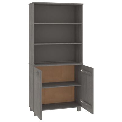 vidaXL Highboard HAMAR Solid Wood Pine Light Gray