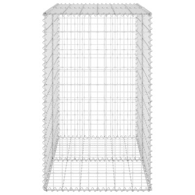 vidaXL Gabion Wall with Covers Galvanized Steel 39.4"x23.6"x39.4"