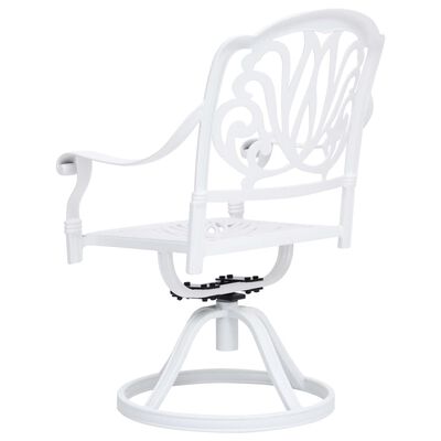 vidaXL 5 Piece Bistro Set Cast Aluminum White