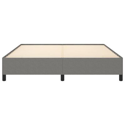 vidaXL Bed Frame without Mattress Dark Gray 59.8"x79.9" Queen Fabric