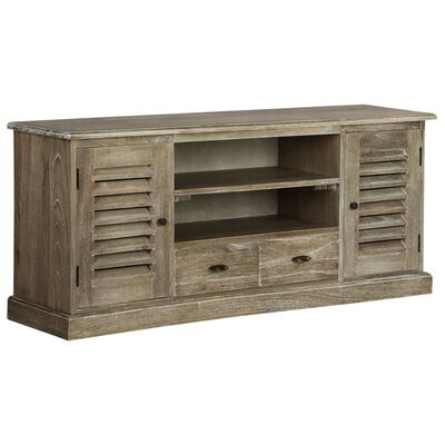 vidaXL TV Stand Solid Mindi Wood 57.1"x13.8"x23.6"