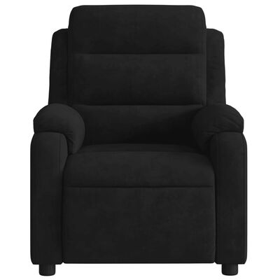 vidaXL Electric Massage Recliner Chair Black Velvet