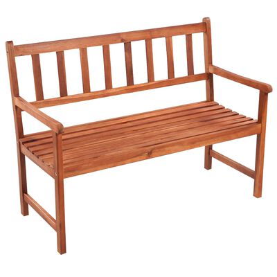 vidaXL Patio Bench with Cushion 47.2" Solid Acacia Wood