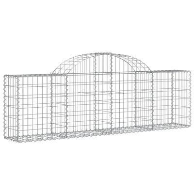 vidaXL Arched Gabion Baskets 25 pcs 78.7"x11.8"x23.6"/31.5" Galvanized Iron