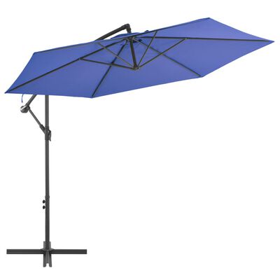 vidaXL Cantilever Garden Parasol with Aluminum Pole 118.1" Blue