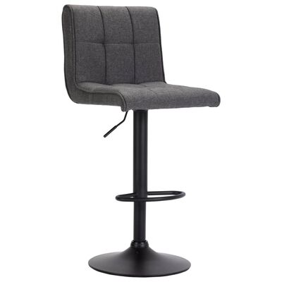 vidaXL Bar Stool Dark Gray Fabric