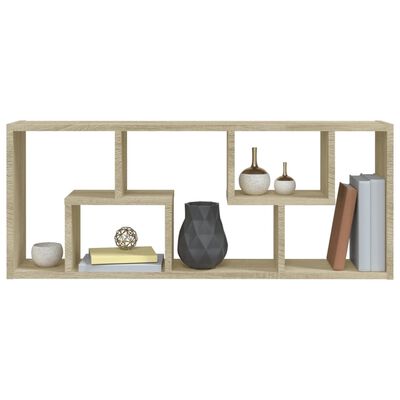 vidaXL Wall Shelf Sonoma Oak 14.2"x6.3"x35.4" Engineered Wood