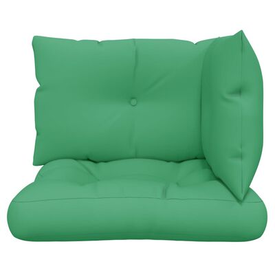 vidaXL Pallet Cushions 3 pcs Green Fabric