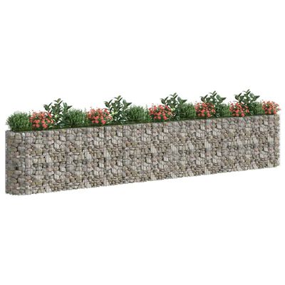 vidaXL Gabion Raised Bed Galvanized Iron 212.6"x19.7"x39.4"