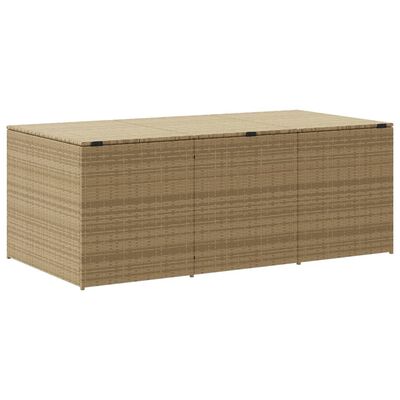 vidaXL Garden Storage Box Mix Beige 259.9 Gal Poly Rattan