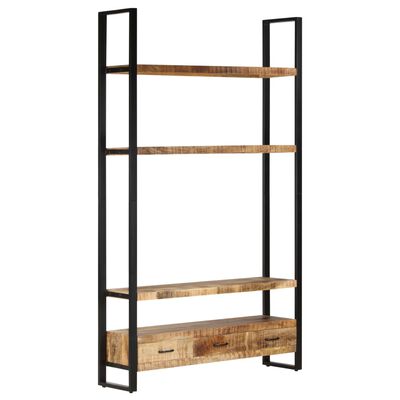 vidaXL Bookshelf 46.5"x11.8"x78.7" Solid Rough Mango Wood