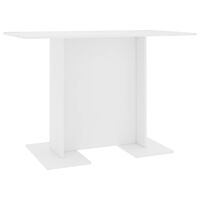 vidaXL Dining Table White 43.3"x23.6"x29.5" Engineered Wood