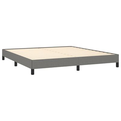 vidaXL Bed Frame Dark Gray 72"x83.9" California King Fabric