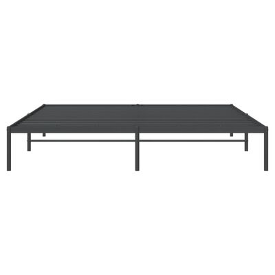 vidaXL Metal Bed Frame without Mattress Black 72"x83.9"