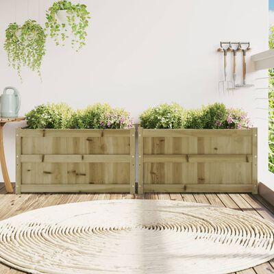 vidaXL Garden Planters 2 pcs Impregnated Wood Pine