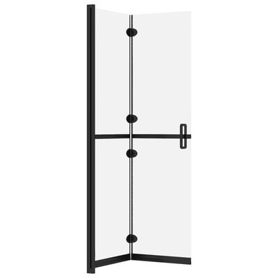 vidaXL Foldable Walk-in Shower Wall Frosted ESG Glass 27.6"x74.8"