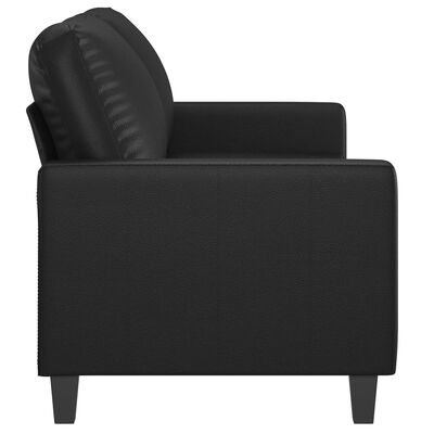 vidaXL 2-Seater Sofa Black 55.1" Faux Leather