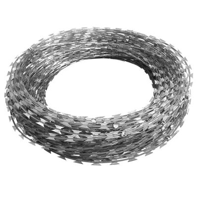 vidaXL BTO-22 Clipped Concertina Razor Wire Galvanized Steel 328.1'