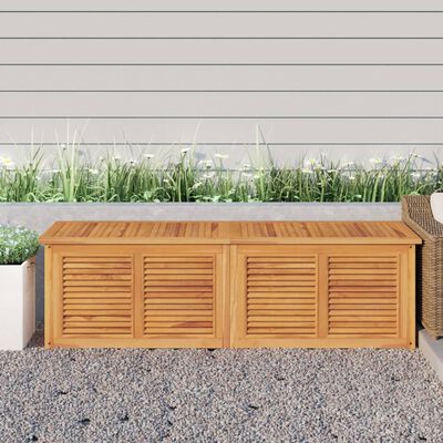 vidaXL Patio Storage Box with Bag 68.9"x19.7"x20.9" Solid Wood Teak