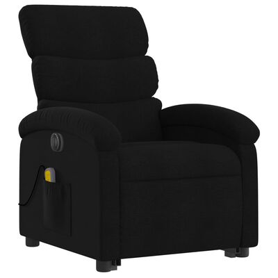 vidaXL Electric Stand up Massage Recliner Chair Black Fabric