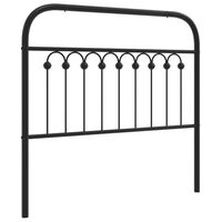 vidaXL Metal Headboard Black 39.4"