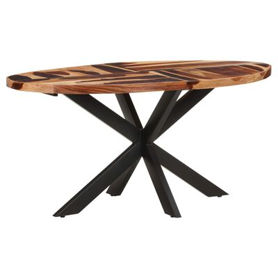 vidaXL Dining Table 63"x35.4"x29.5" Solid Acacia Wood