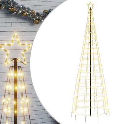 vidaXL Christmas Tree Light with Spikes 570 LEDs Warm White 118.1"