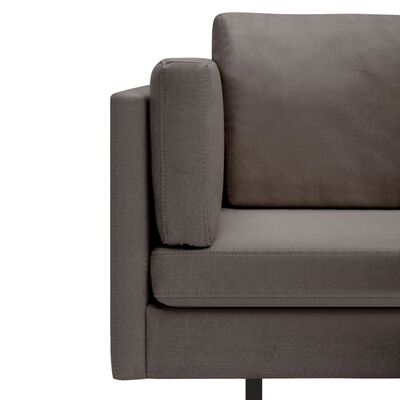 vidaXL Corner Sofa Taupe Fabric