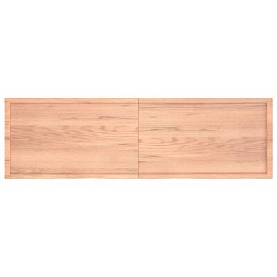 vidaXL Wall Shelf Light Brown 78.7"x23.6"x(0.8"-1.6") Treated Solid Wood Oak