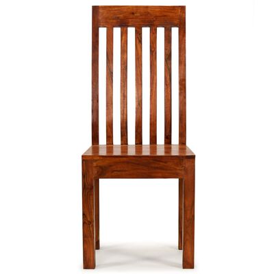 vidaXL Dining Chairs 2 pcs Solid Wood with Honey Finish Modern