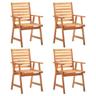 vidaXL 5 Piece Patio Dining Set Solid Wood Acacia