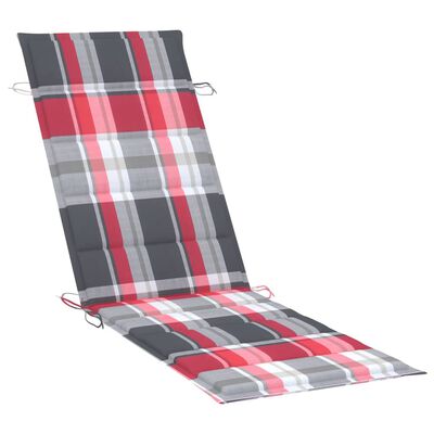 vidaXL Sun Lounger with Cushion Gray Solid Acacia Wood