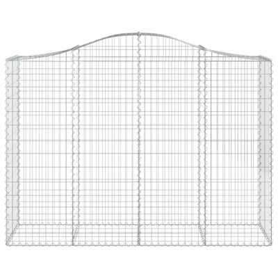 vidaXL Arched Gabion Baskets 6 pcs 78.7"x19.7"x55.1"/63" Galvanized Iron