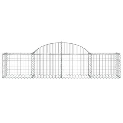 vidaXL Arched Gabion Baskets 20 pcs 78.7"x19.7"x15.7"/23.6" Galvanized Iron